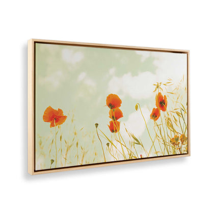 [Color:American Maple], Picture of art in a American Maple frame at an angle