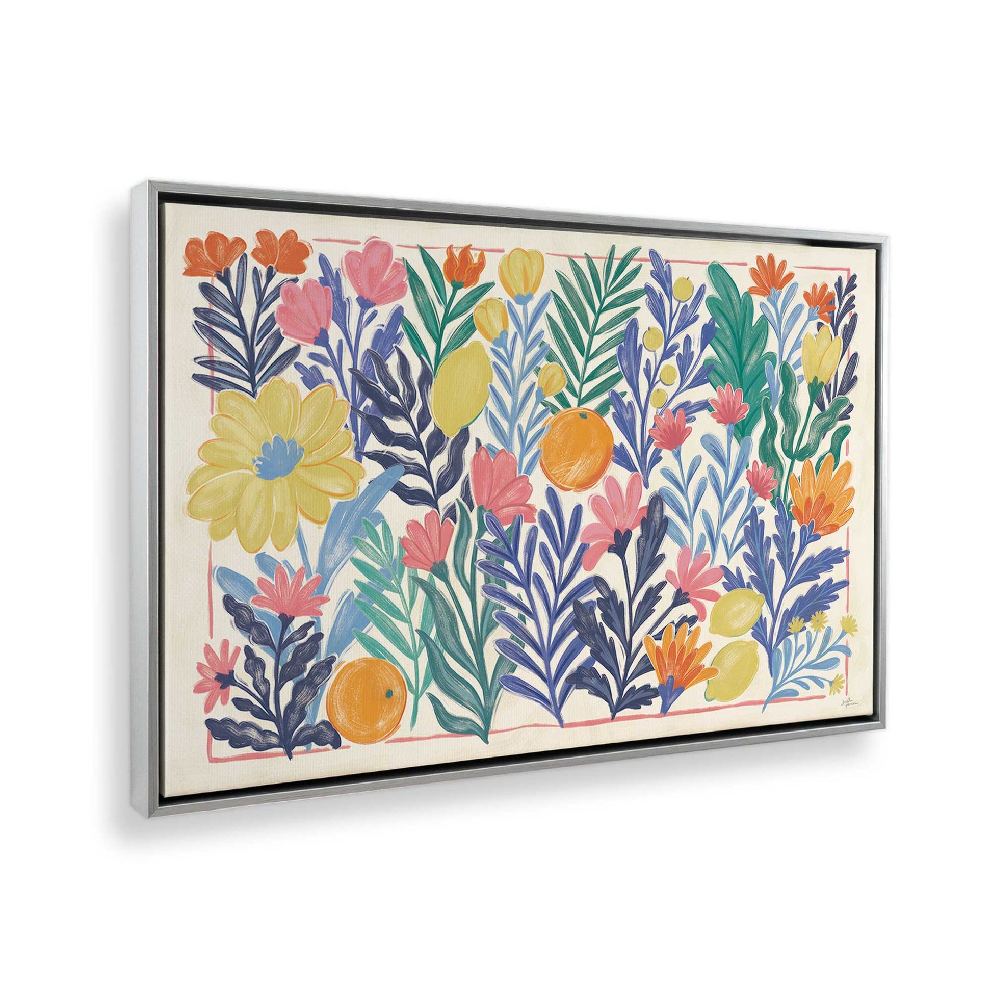 [Color:Polished Chrome], Picture of art in a Polished Chrome frame at an angle