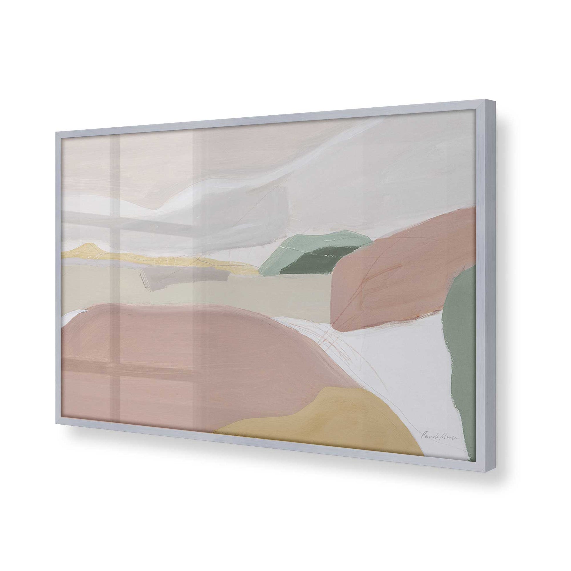[Color:Polished Chrome], Picture of art in a Polished Chrome frame at an angle