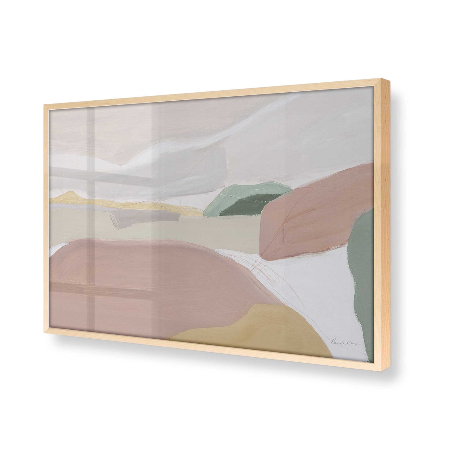 [Color:Raw Maple], Picture of art in a Raw Maple frame at an angle