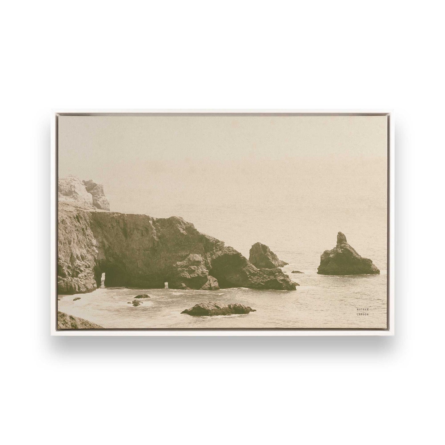 [Color:Opaque White], Picture of art in a White frame