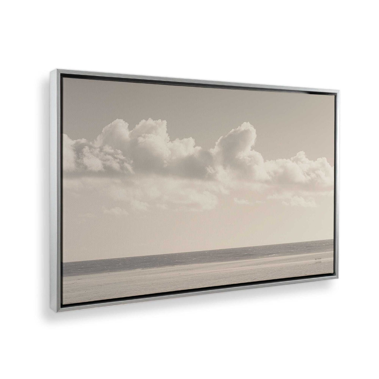 [Color:Polished Chrome], Picture of art in a Polished Chrome frame at an angle