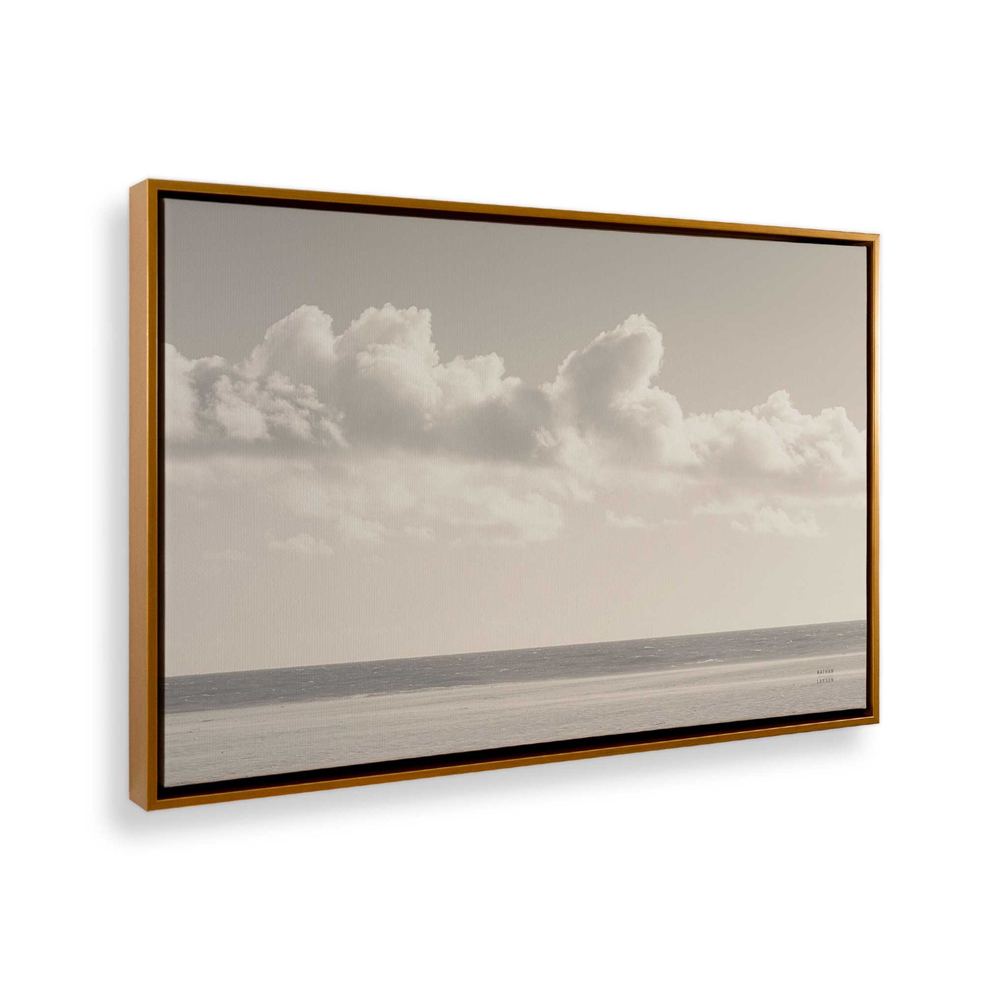 [Color:Polished Gold], Picture of art in a Polished Gold frame at an angle