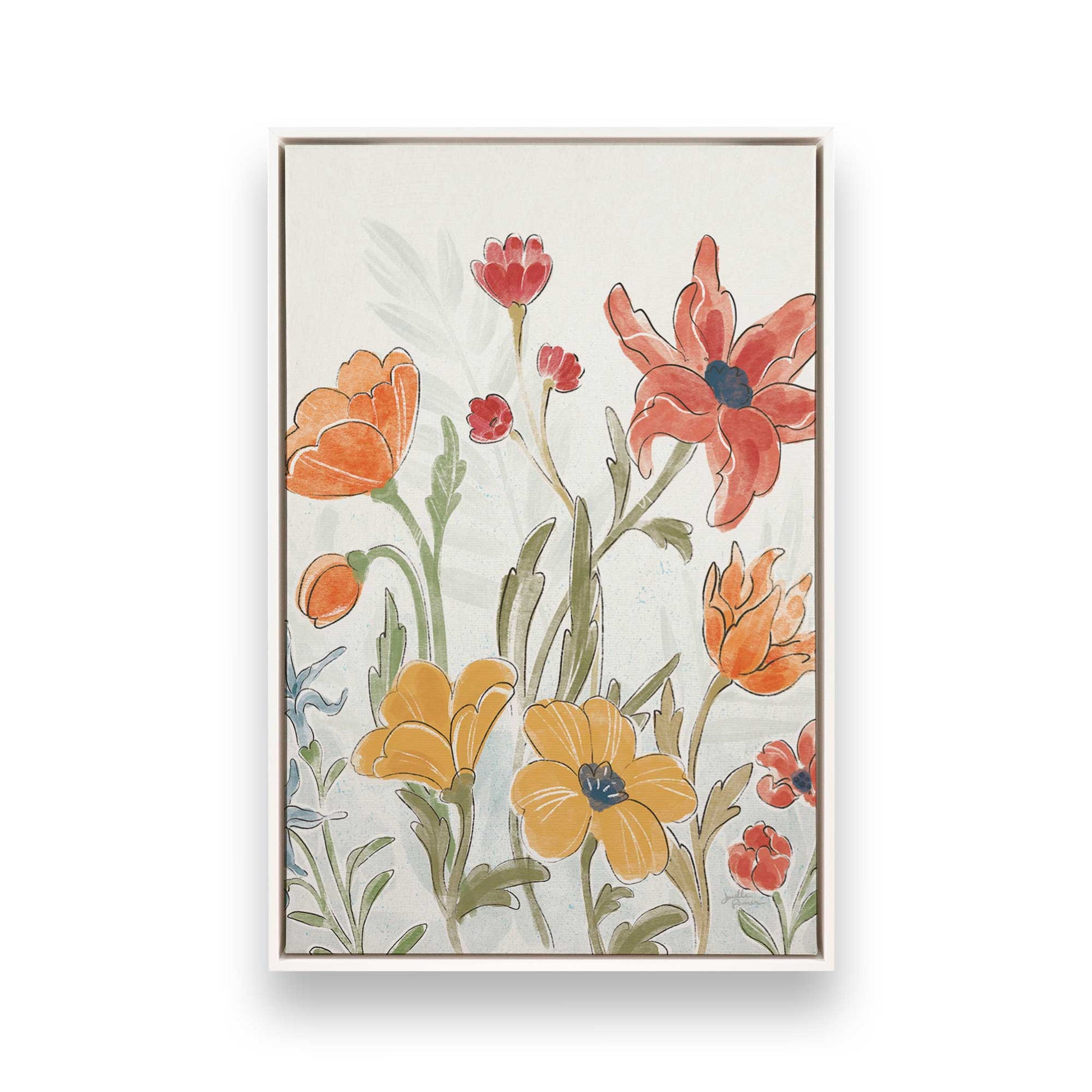 [Color:Opaque White], Picture of art in a White frame