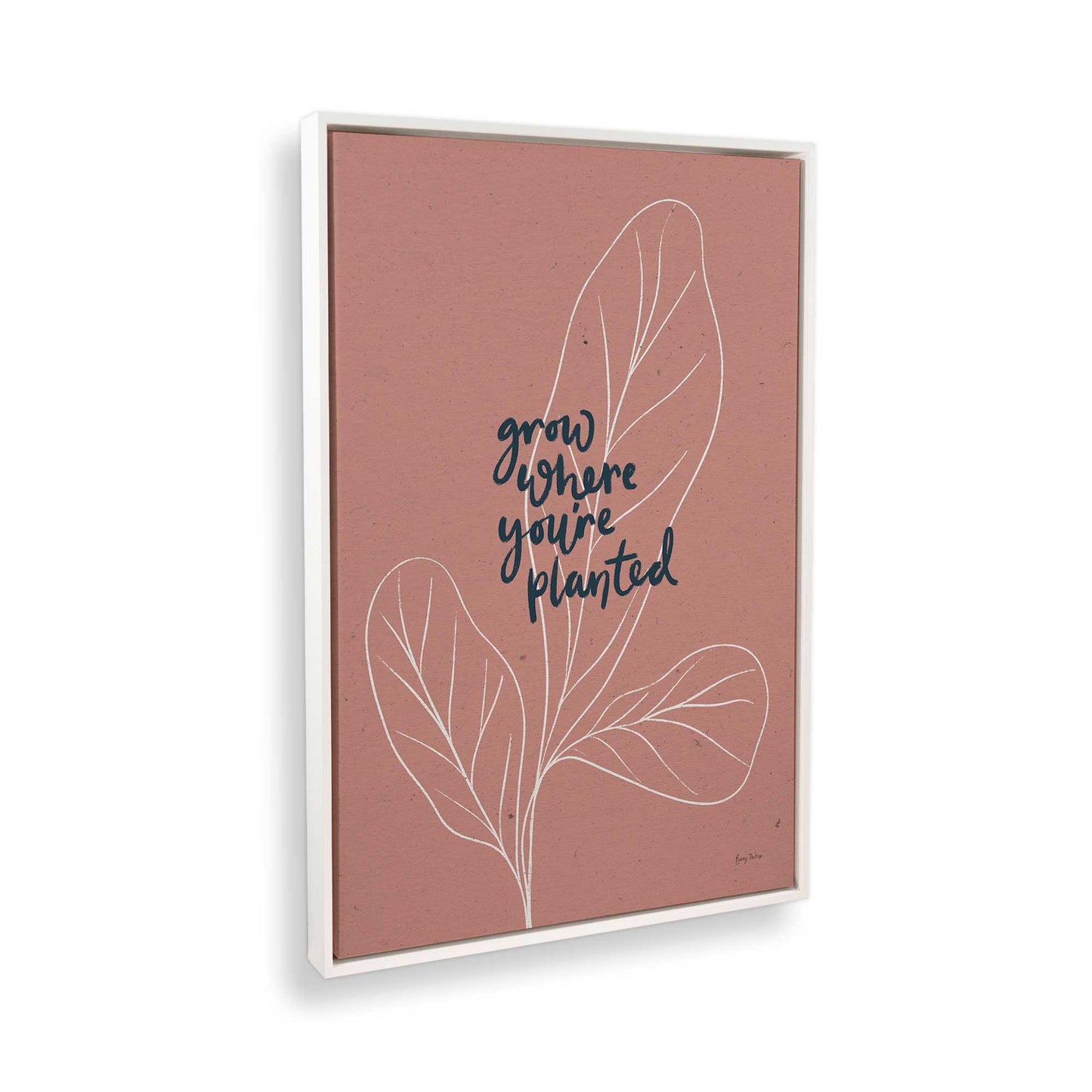 [Color:Opaque White], Picture of art in a White frame at an angle