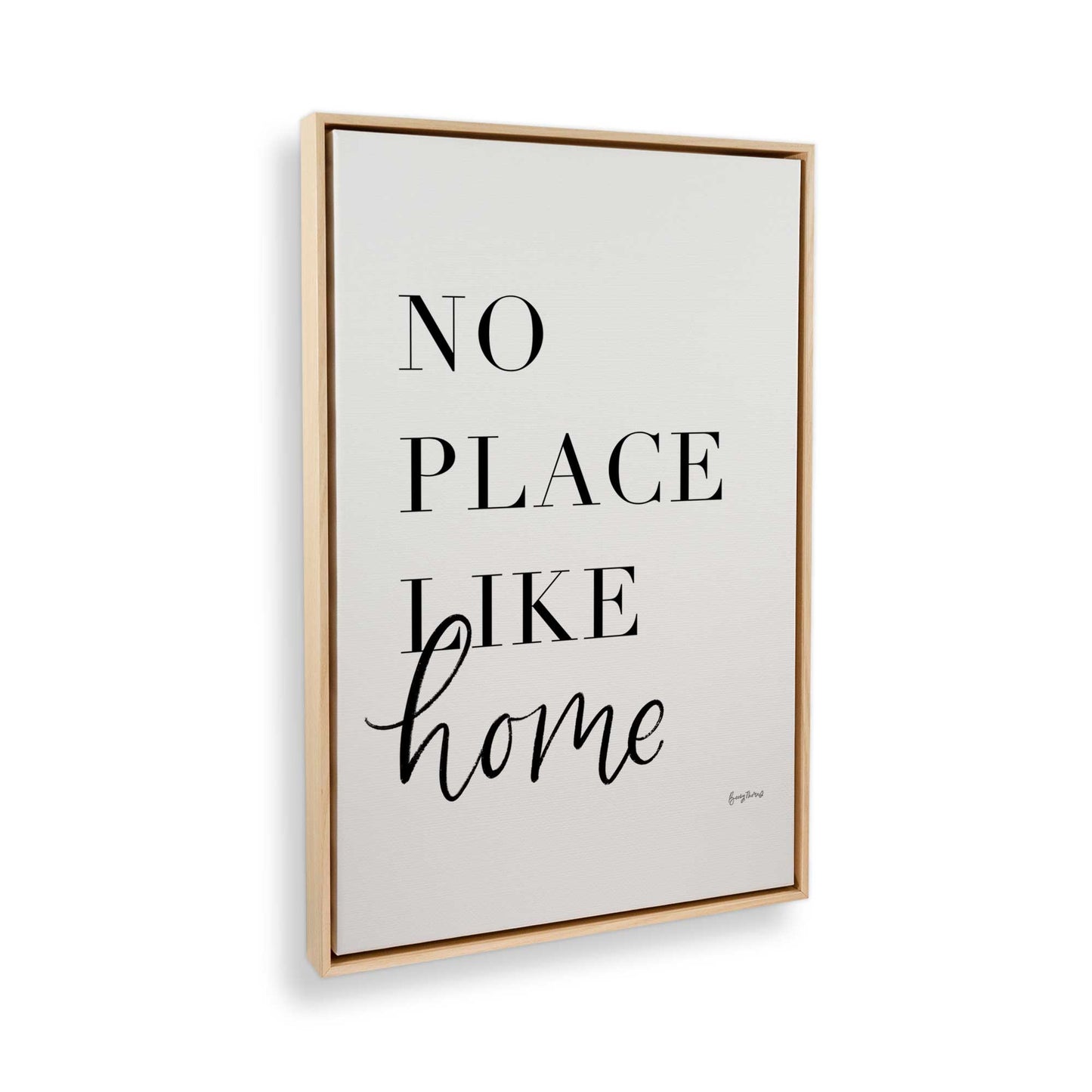 [Color:American Maple], Picture of art in a American Maple frame at an angle