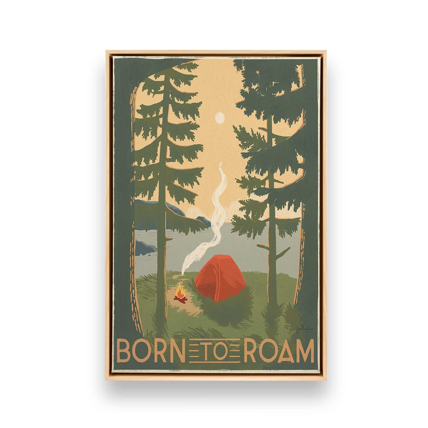 [Color:American Maple], Picture of art in a American Maple frame