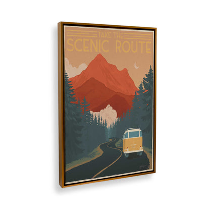 [Color:Polished Gold], Picture of art in a Polished Gold frame at an angle