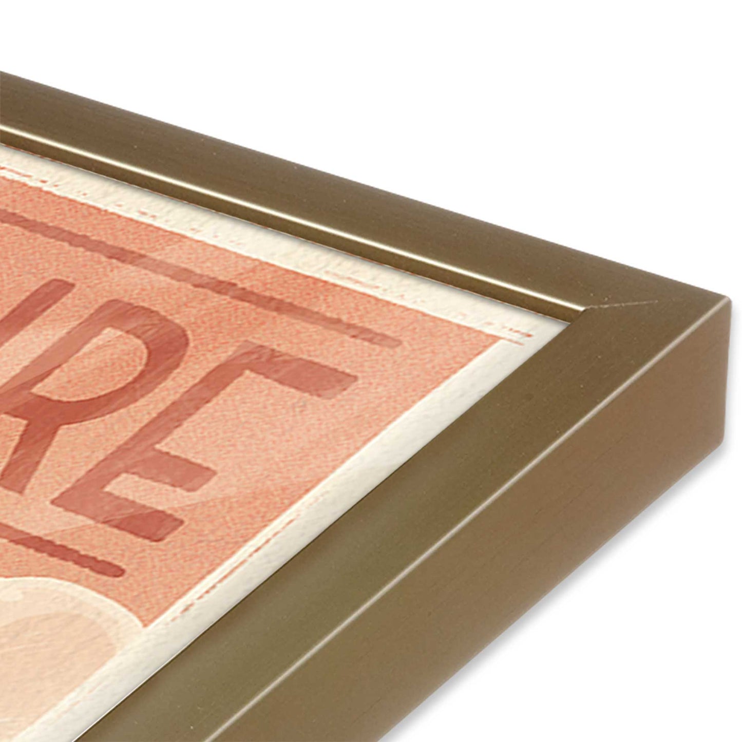 [Color:Brushed Gold], Picture of art in a Brushed Gold frame of the corner