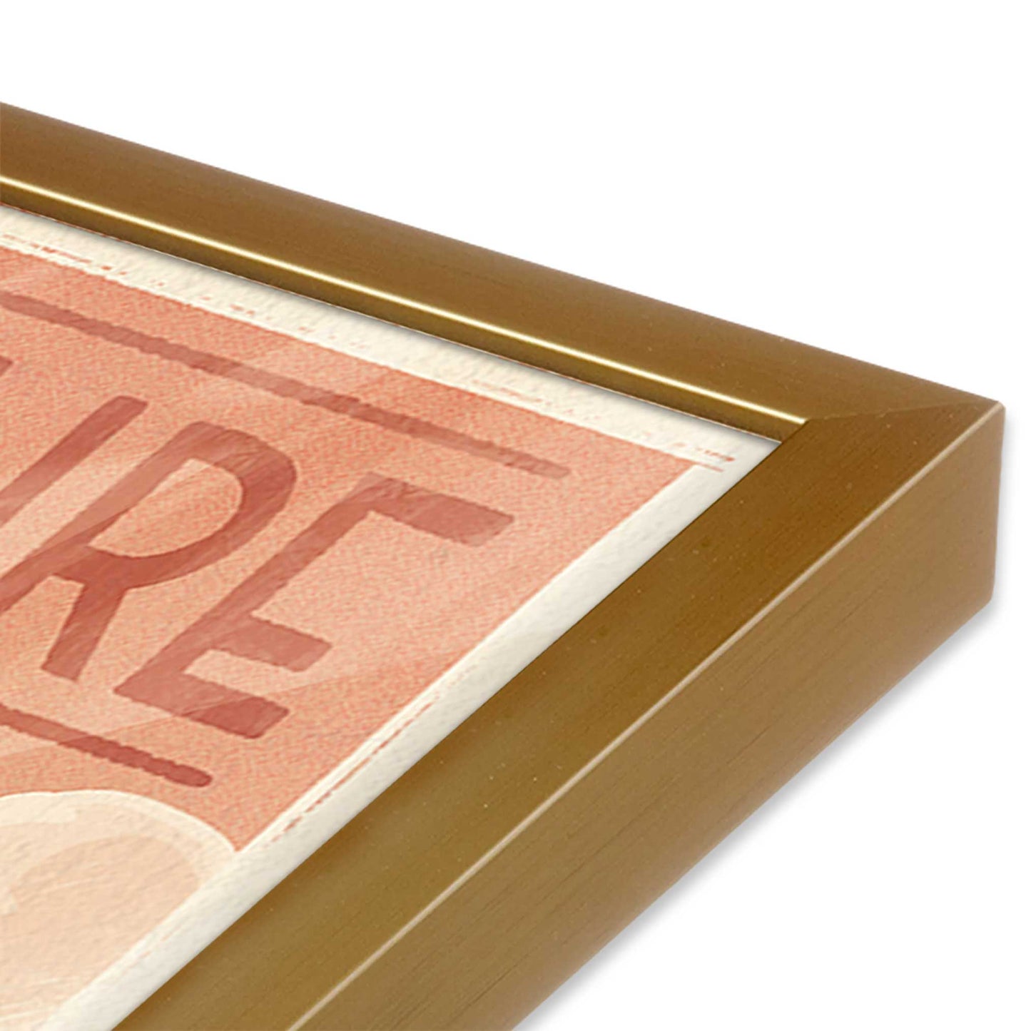 [Color:Polished Gold], Picture of art in a Polished Gold frame of the corner