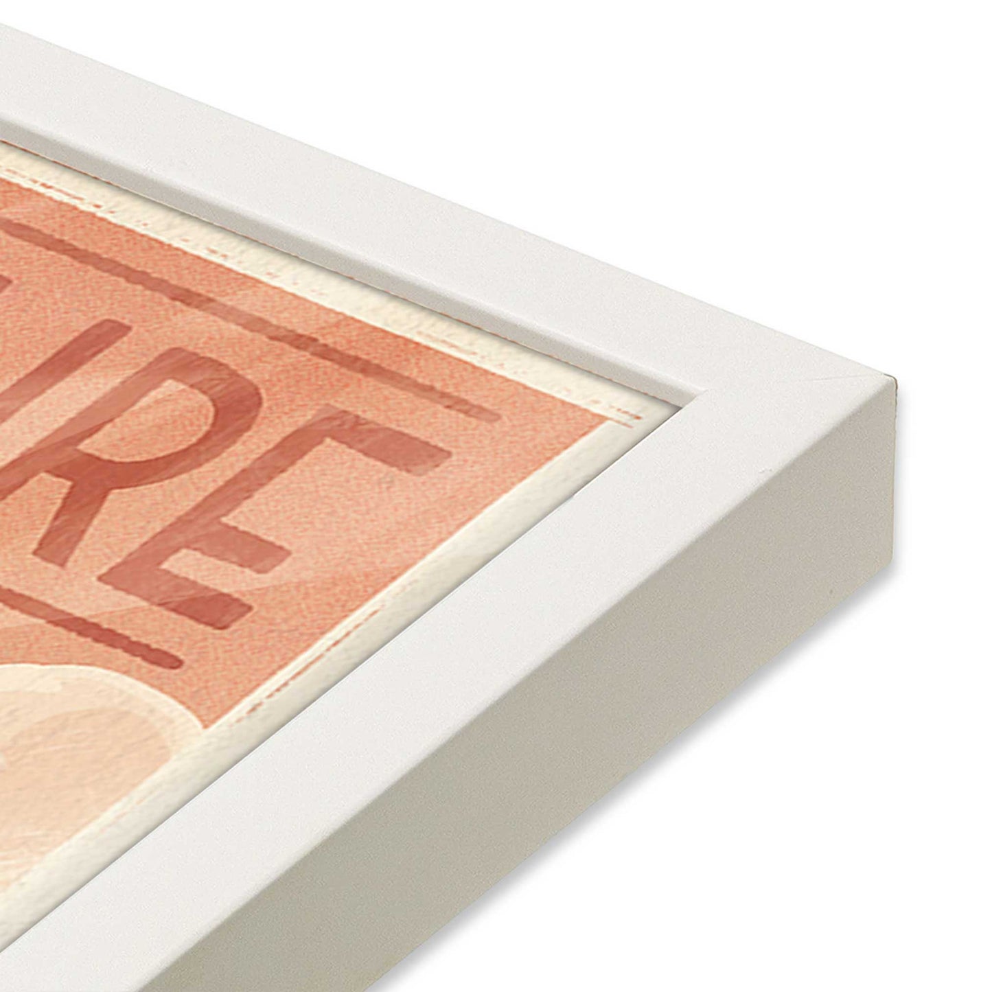 [Color:Opaque White], Picture of art in a Opaque White frame of the corner
