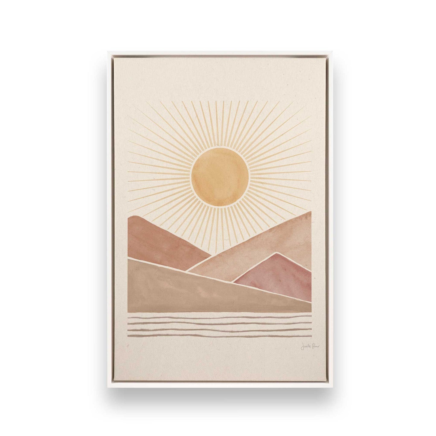 [Color:Opaque White], Picture of art in a White frame