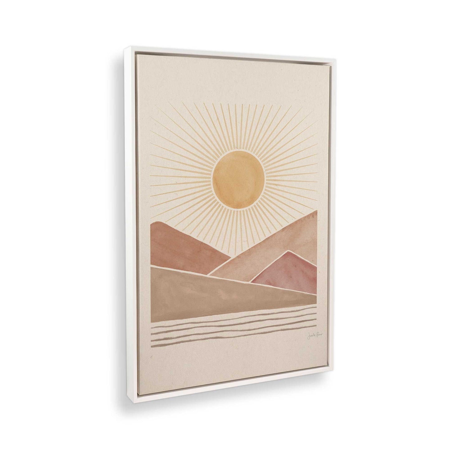 [Color:Opaque White], Picture of art in a White frame at an angle