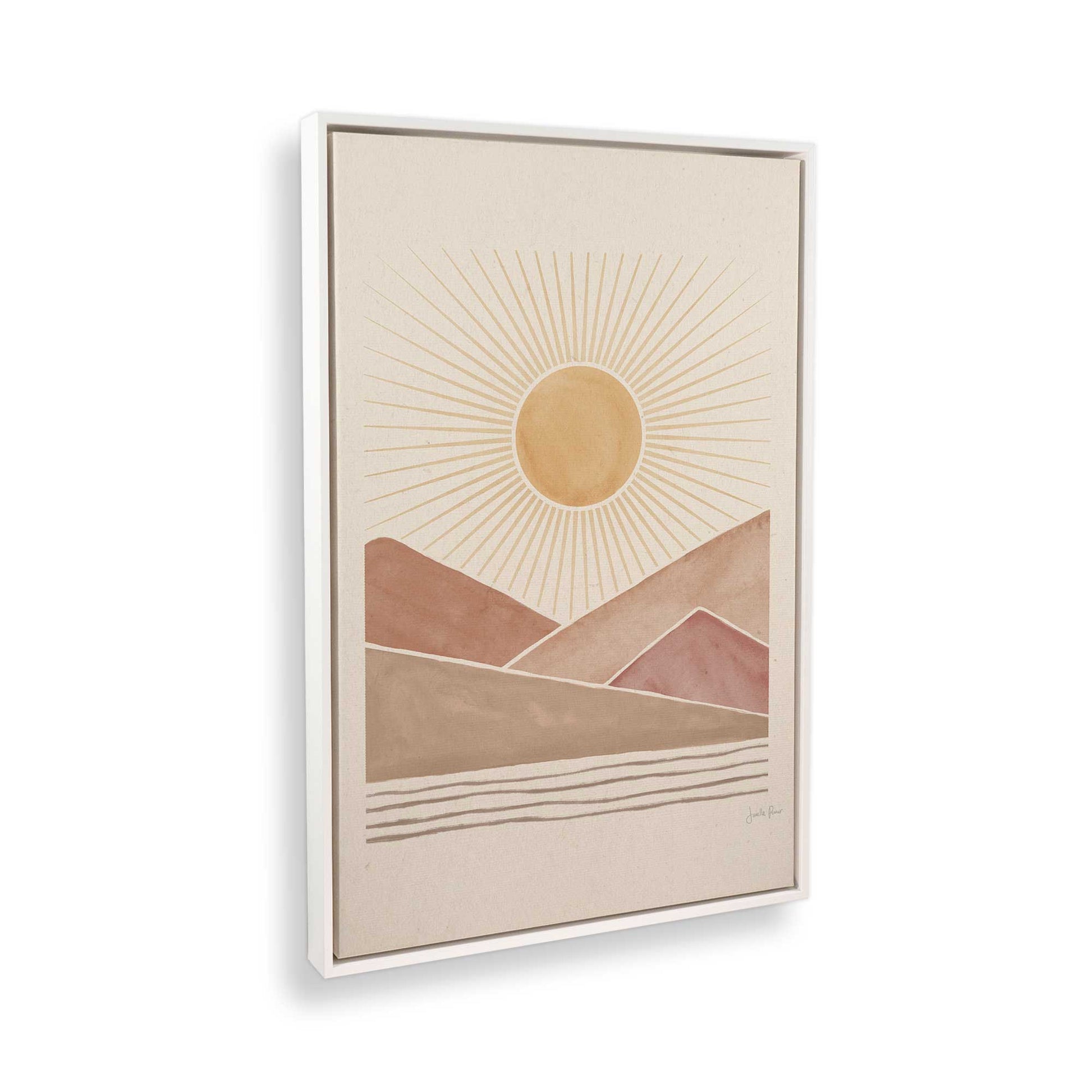 [Color:Opaque White], Picture of art in a White frame at an angle