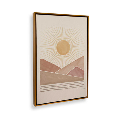 [Color:Polished Gold], Picture of art in a Polished Gold frame at an angle