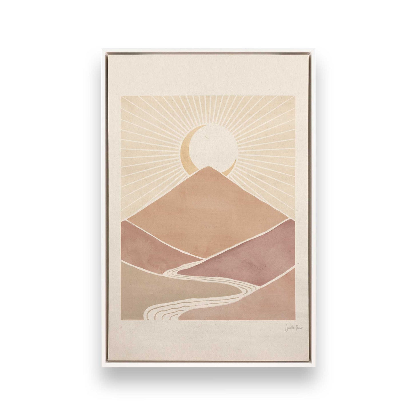 [Color:Opaque White], Picture of art in a White frame