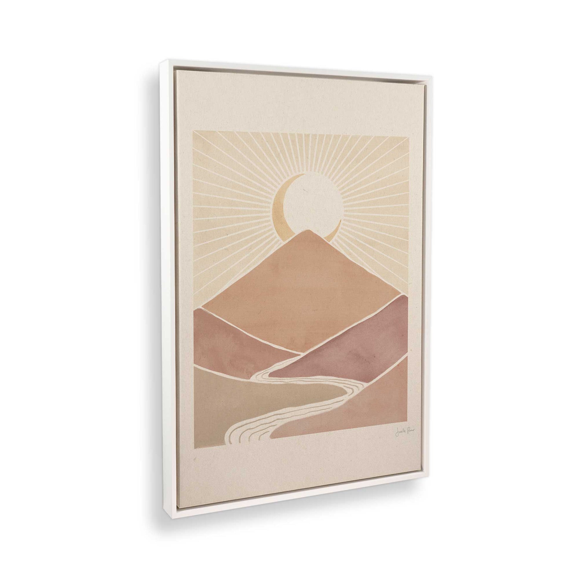 [Color:Opaque White], Picture of art in a White frame at an angle