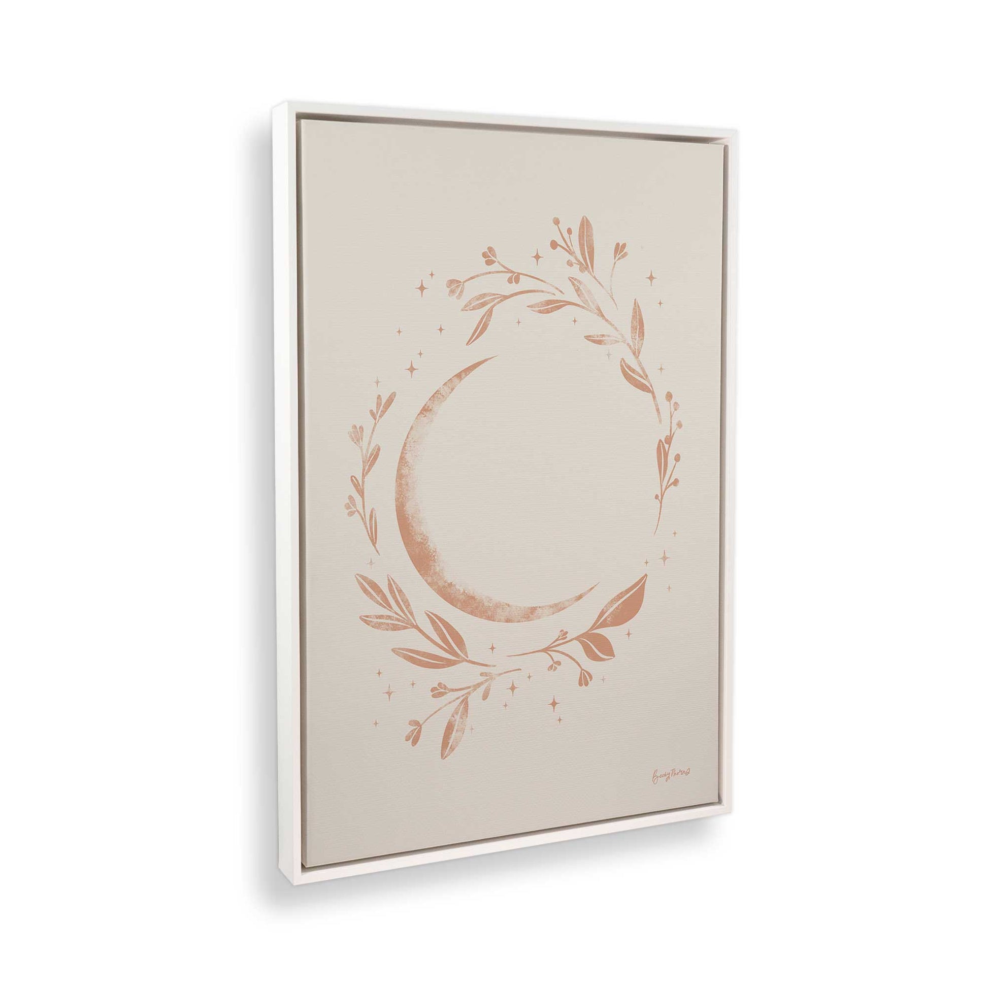 [Color:Opaque White], Picture of art in a White frame at an angle