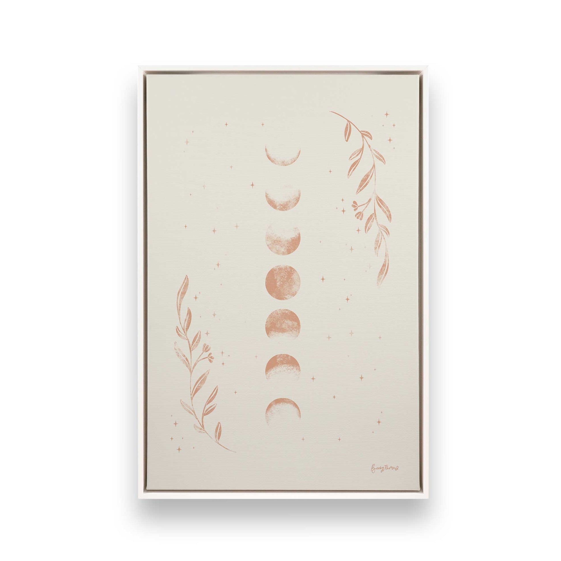 [Color:Opaque White], Picture of art in a White frame