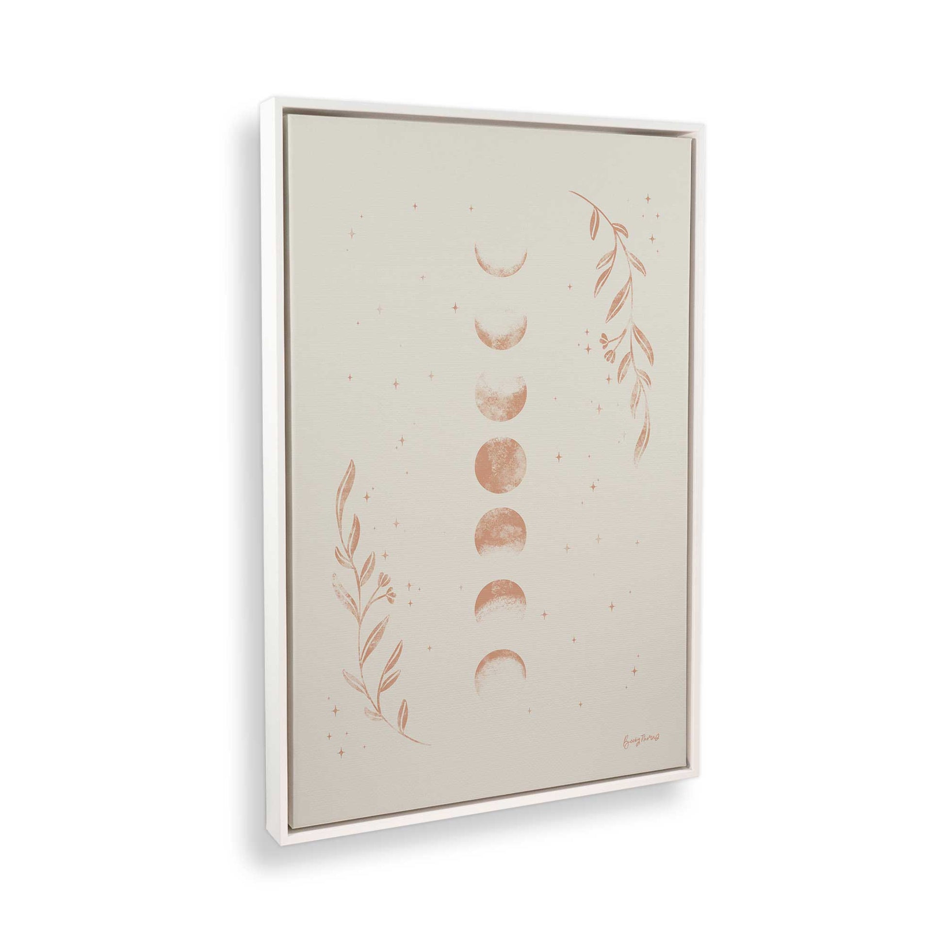 [Color:Opaque White], Picture of art in a White frame at an angle