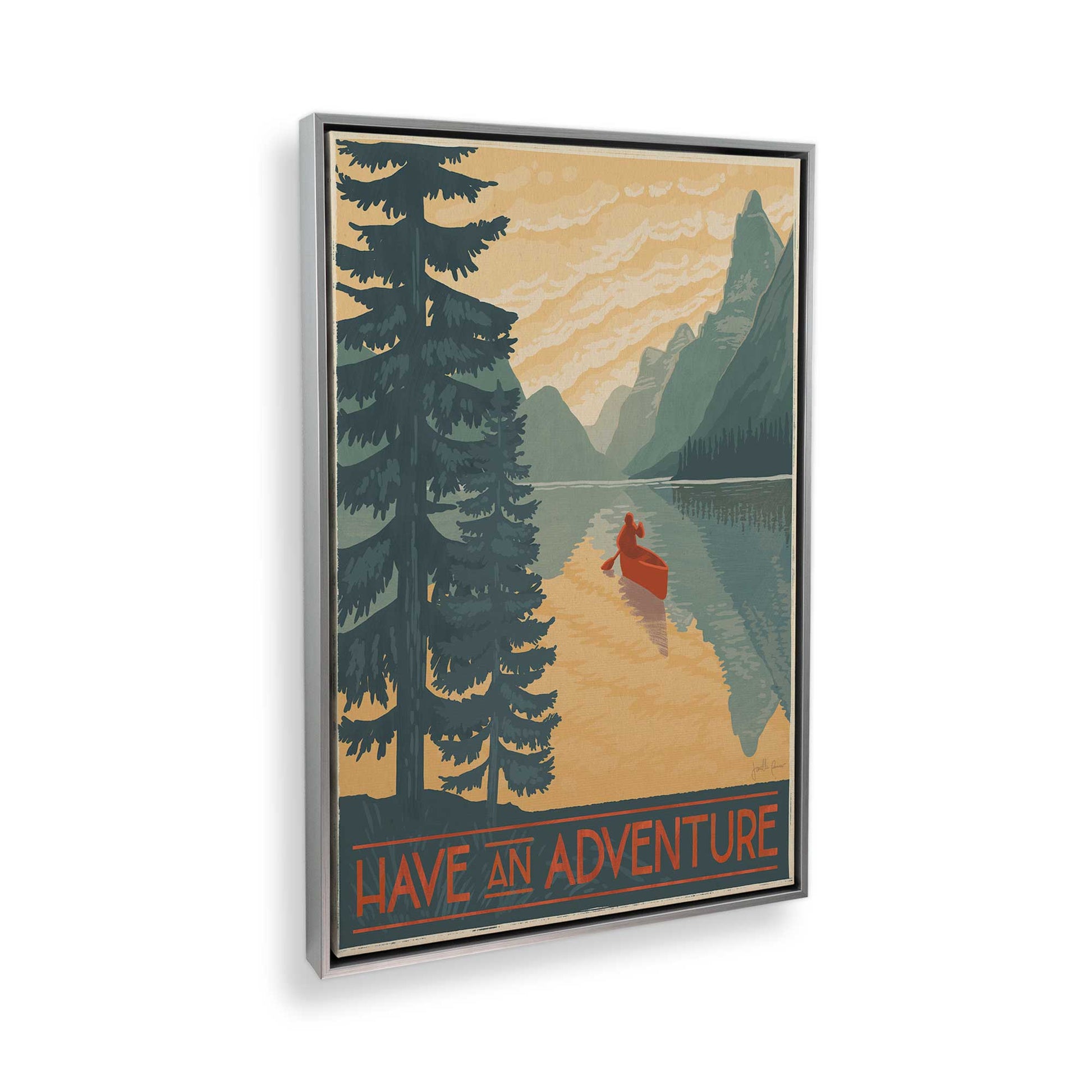 [Color:Polished Chrome], Picture of art in a Polished Chrome frame at an angle