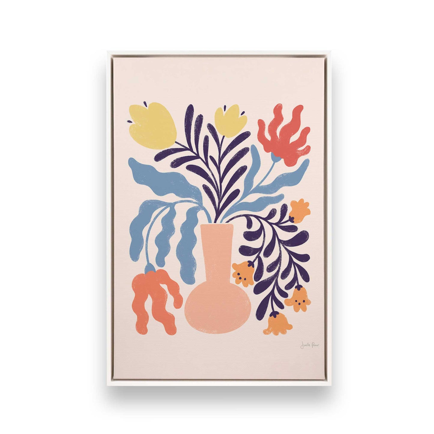 [Color:Opaque White], Picture of art in a White frame