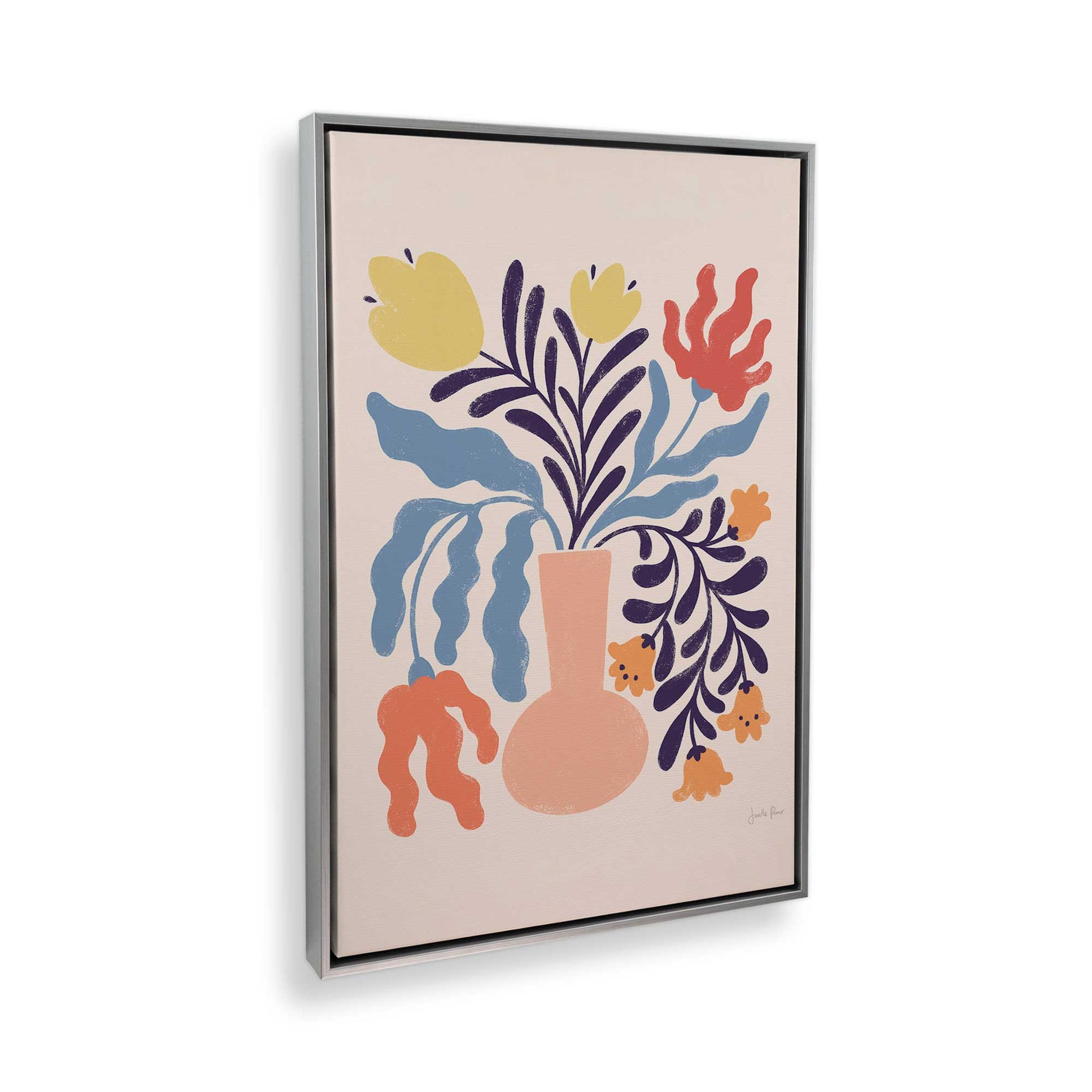 [Color:Polished Chrome], Picture of art in a Polished Chrome frame at an angle