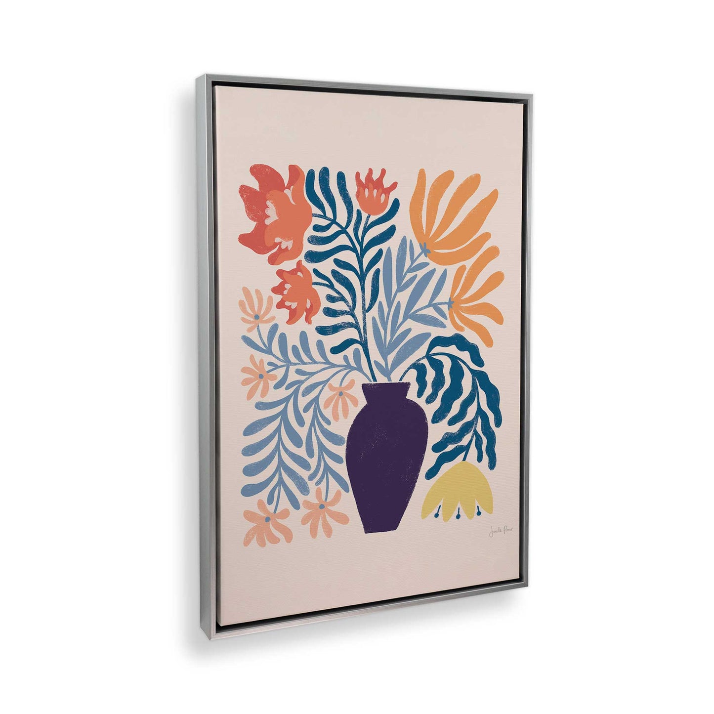 [Color:Polished Chrome], Picture of art in a Polished Chrome frame at an angle