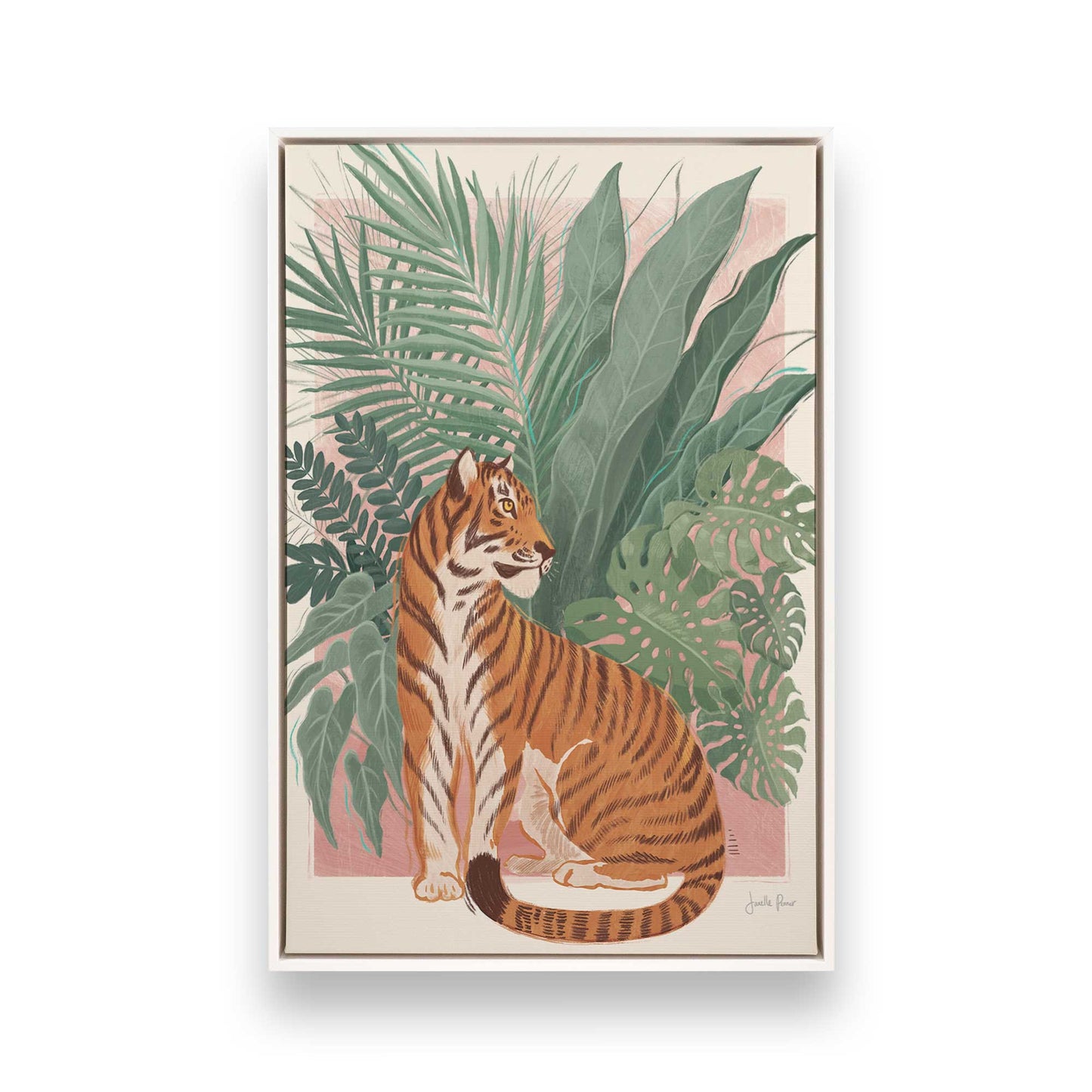 [Color:Opaque White], Picture of art in a White frame