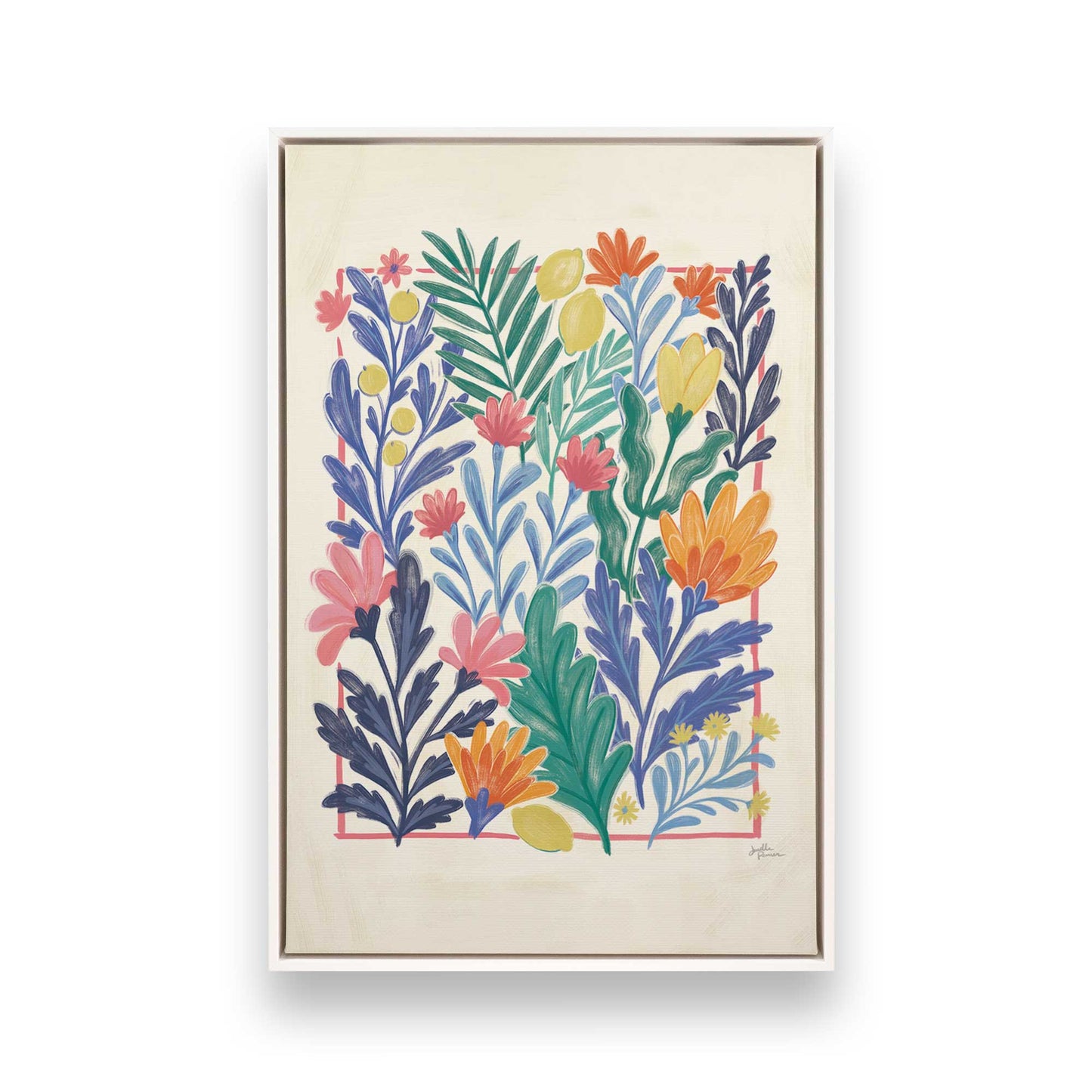 [Color:Opaque White], Picture of art in a White frame