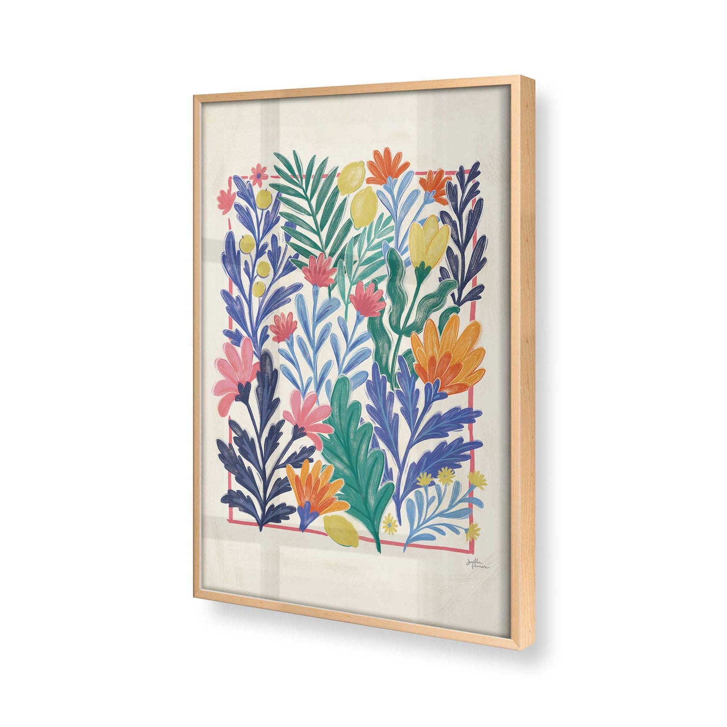 [Color:Raw Maple], Picture of art in a Raw Maple frame at an angle