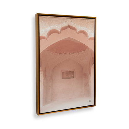 [Color:Polished Gold], Picture of art in a Polished Gold frame at an angle