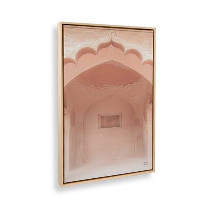 [Color:American Maple], Picture of art in a American Maple frame at an angle