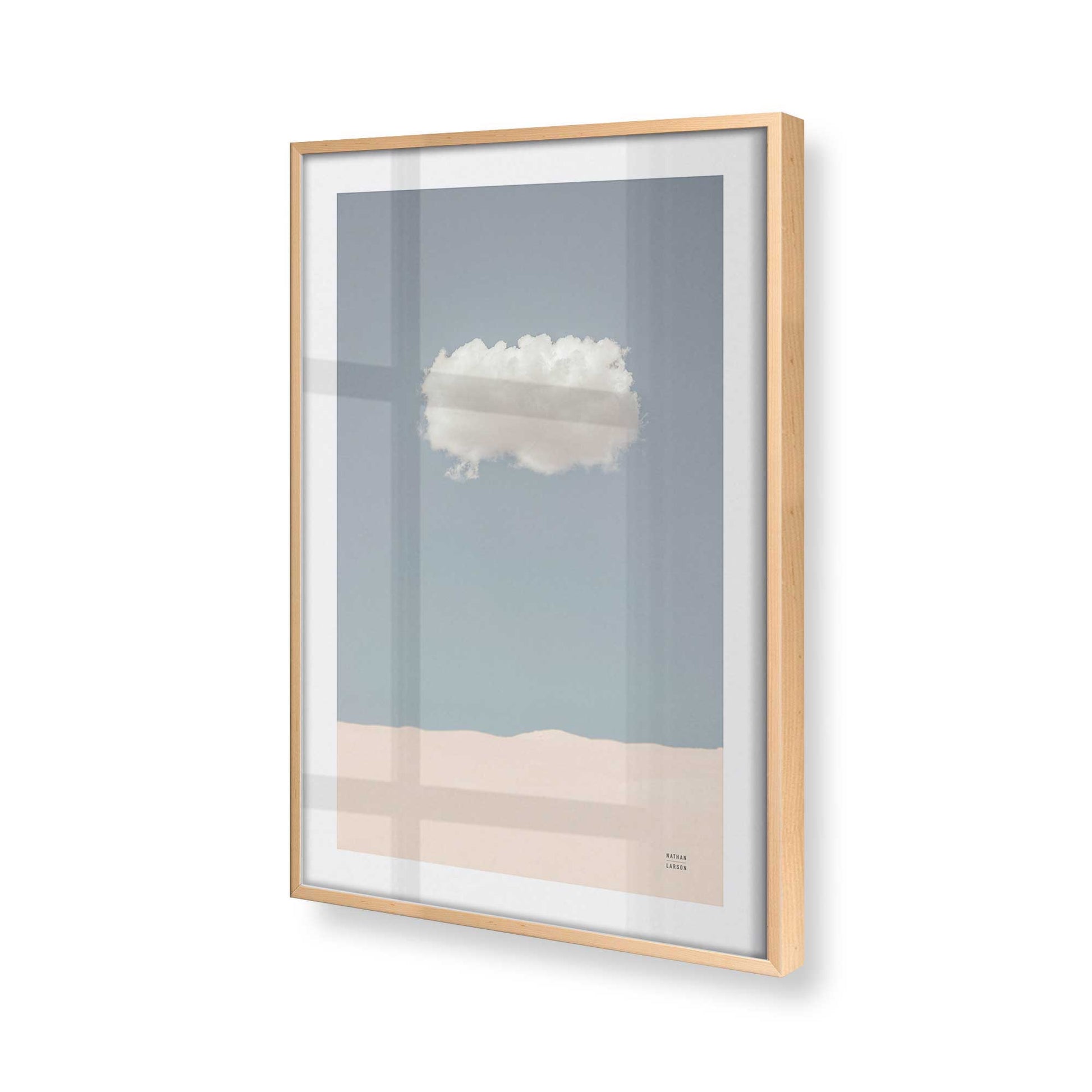 [Color:Raw Maple], Picture of art in a Raw Maple frame at an angle
