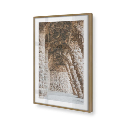 [Color:Brushed Gold], Picture of art in a Brushed Gold frame at an angle