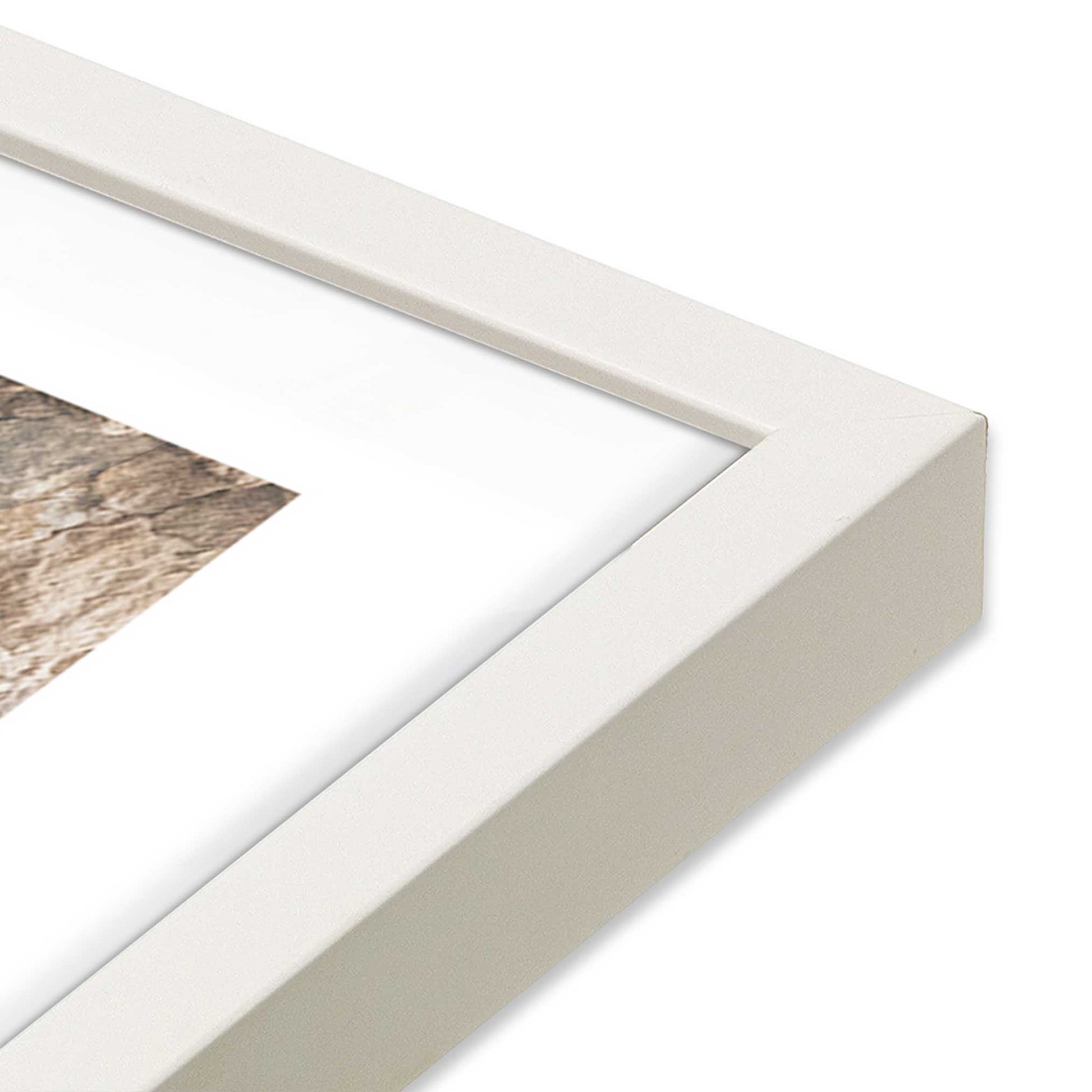 [Color:Opaque White], Picture of art in a Opaque White frame of the corner