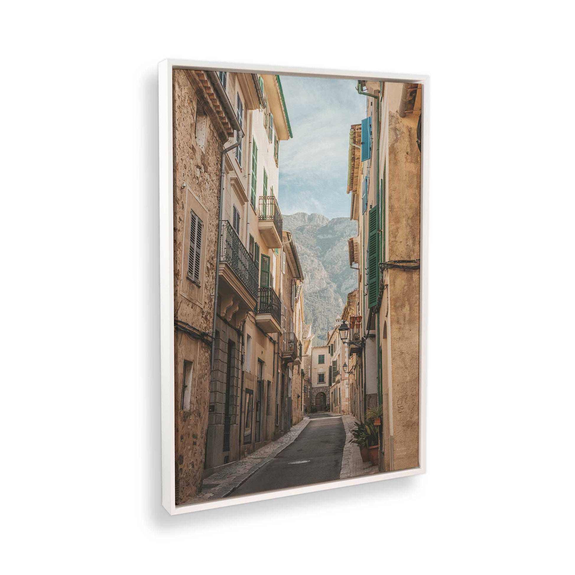 [Color:Opaque White], Picture of art in a White frame at an angle
