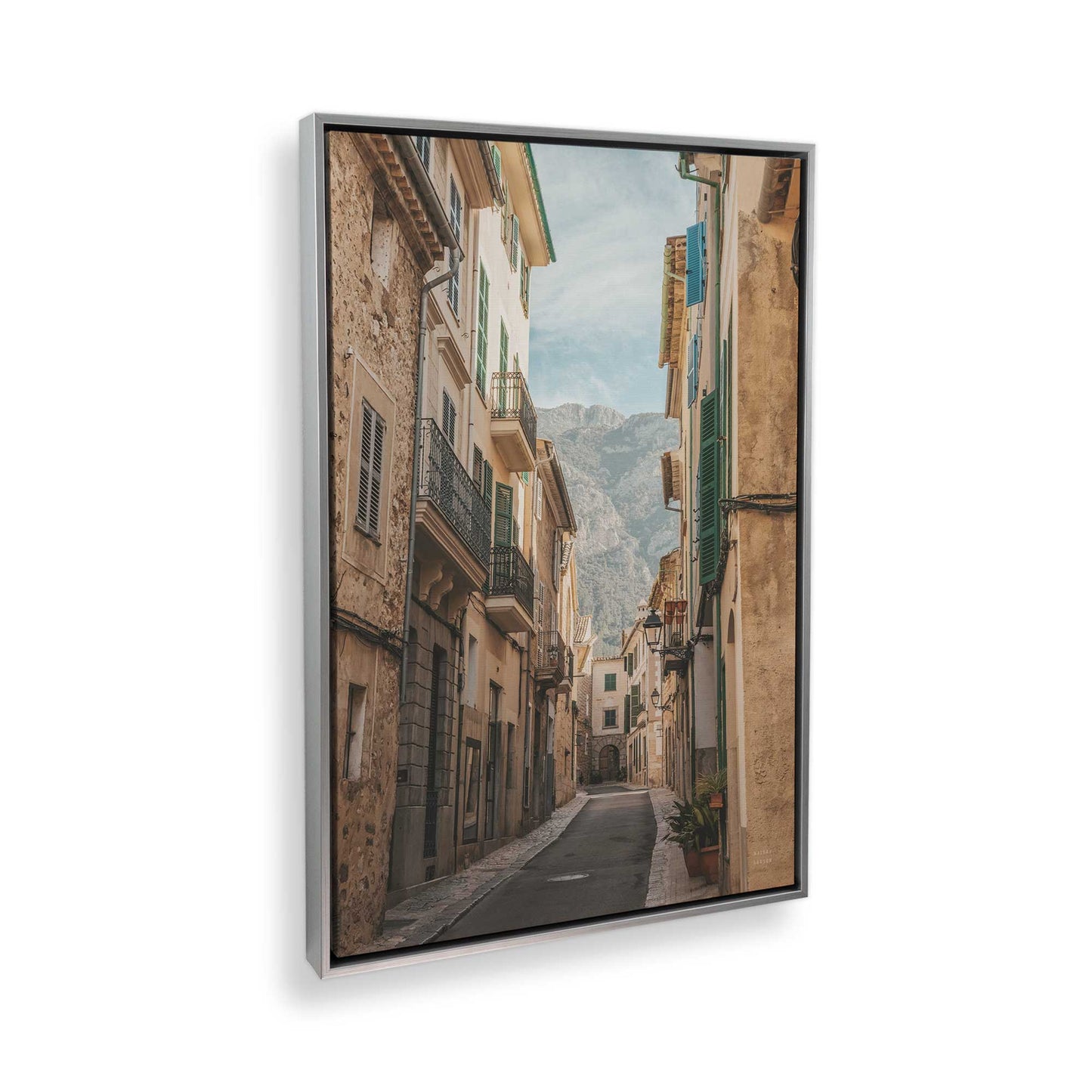[Color:Polished Chrome], Picture of art in a Polished Chrome frame at an angle