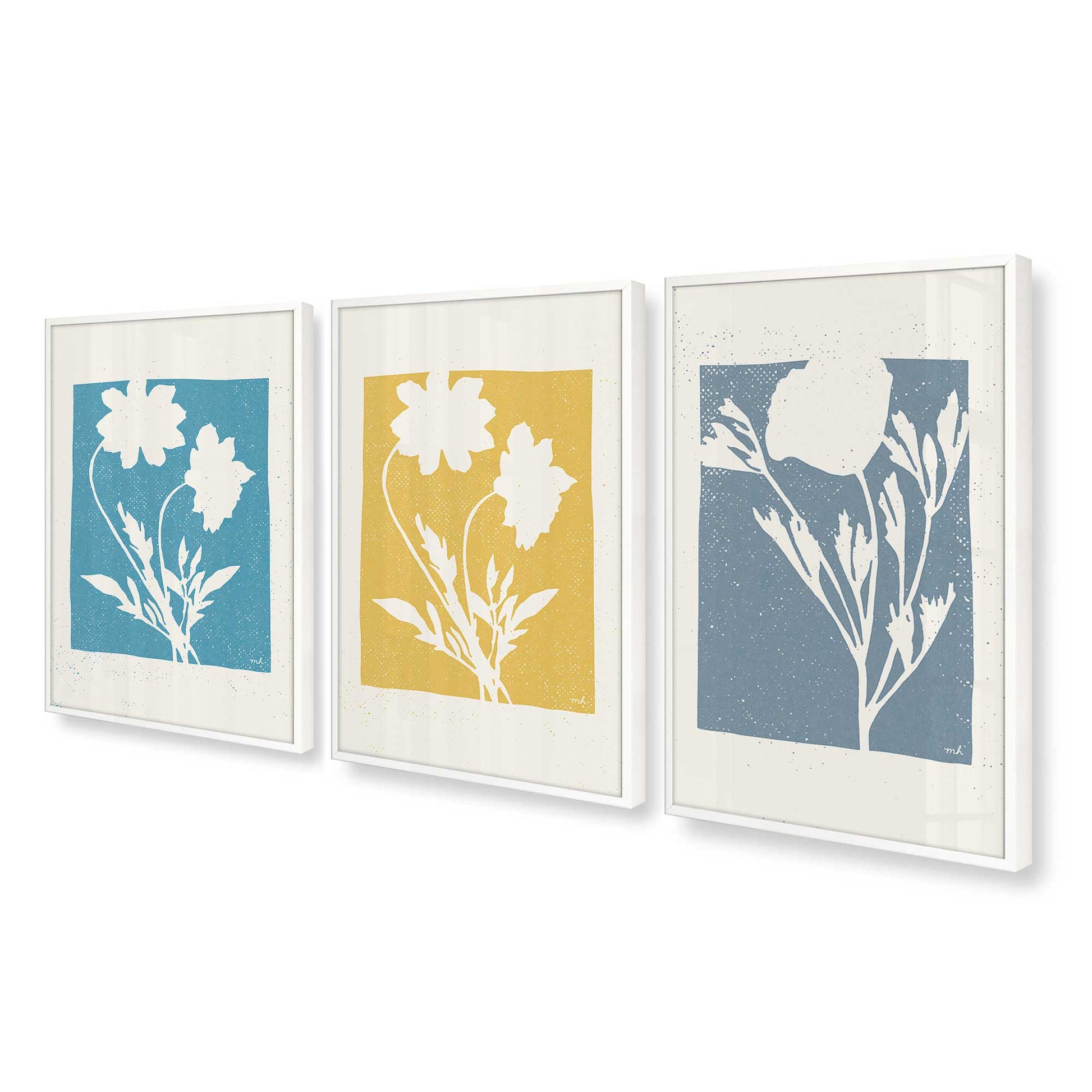 [Color:Opaque White], Picture of art in a Opaque White frame at an angle