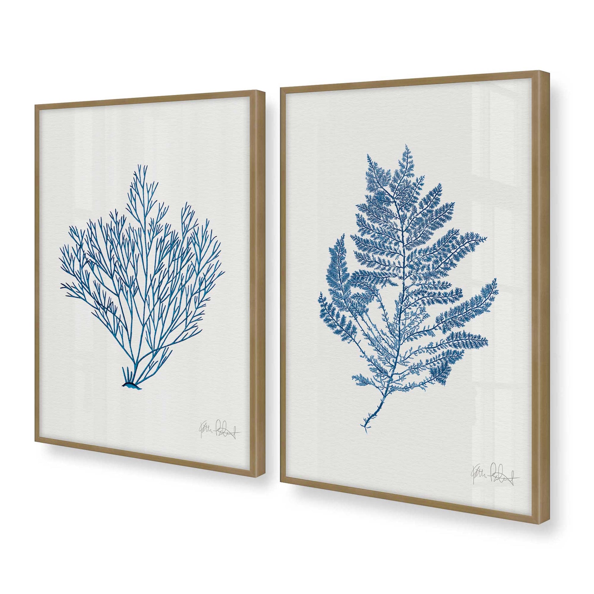 [Color:Brushed Gold], Picture of art in a Brushed Gold frame at an angle