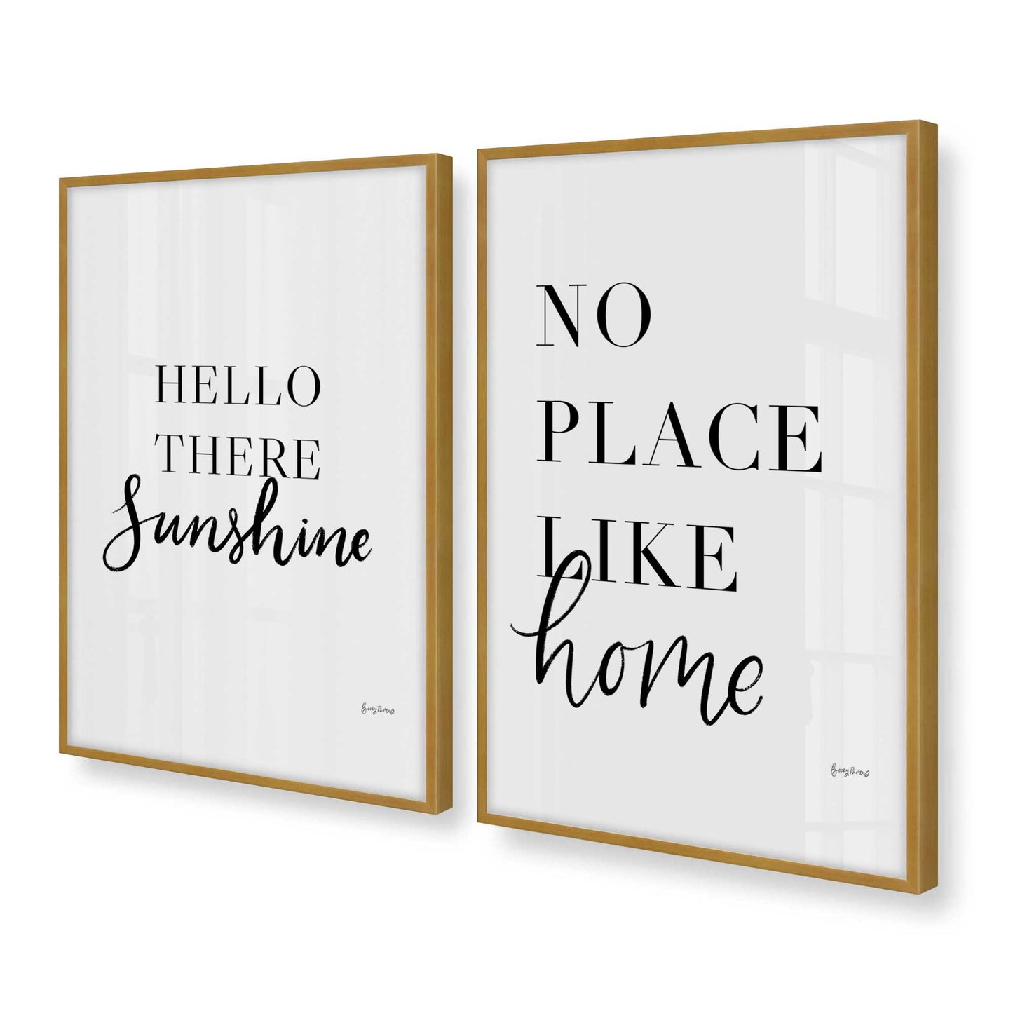 [Color:Polished Gold], Picture of art in a Polished Gold frame at an angle