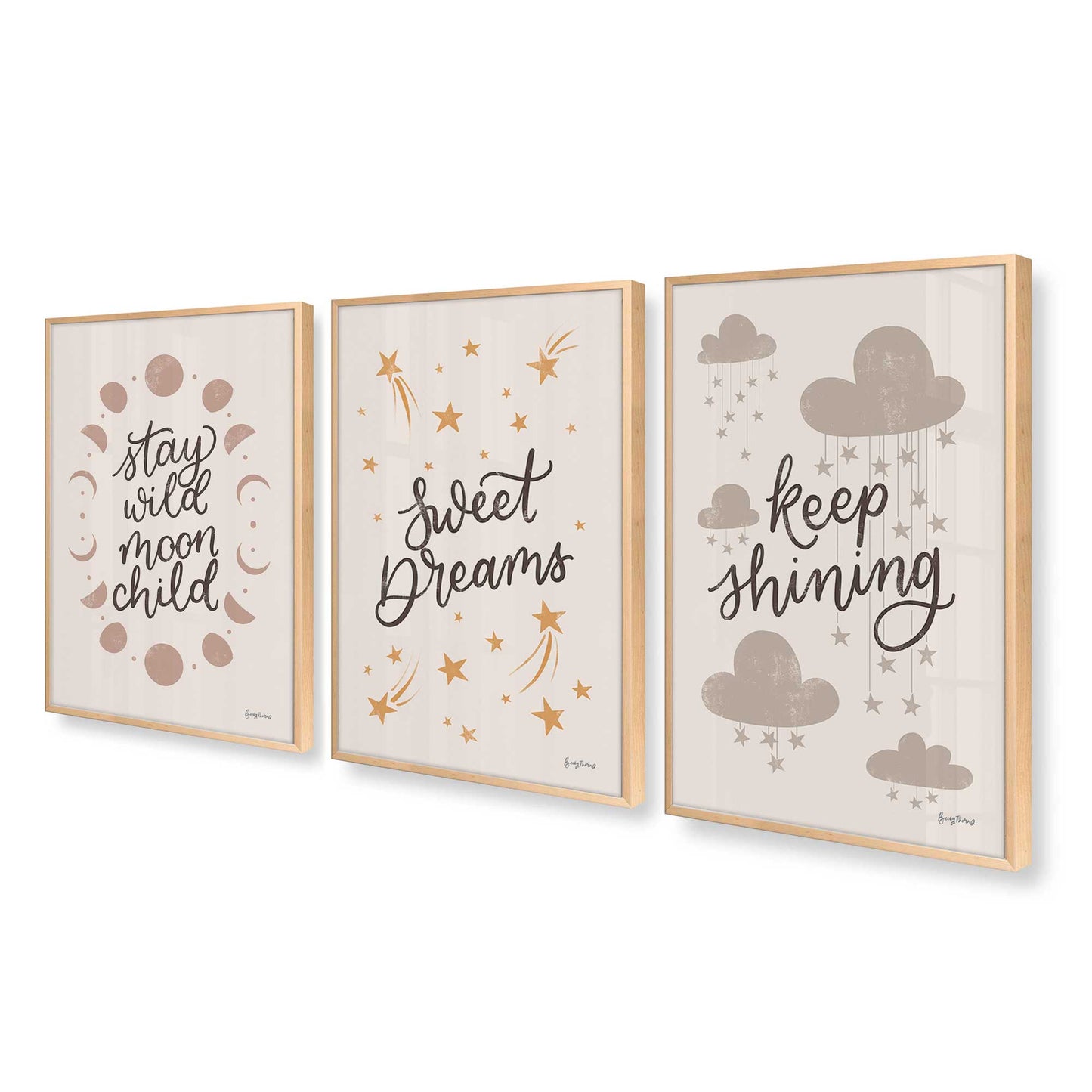 [Color:Raw Maple], Picture of art in a Raw Maple frame at an angle