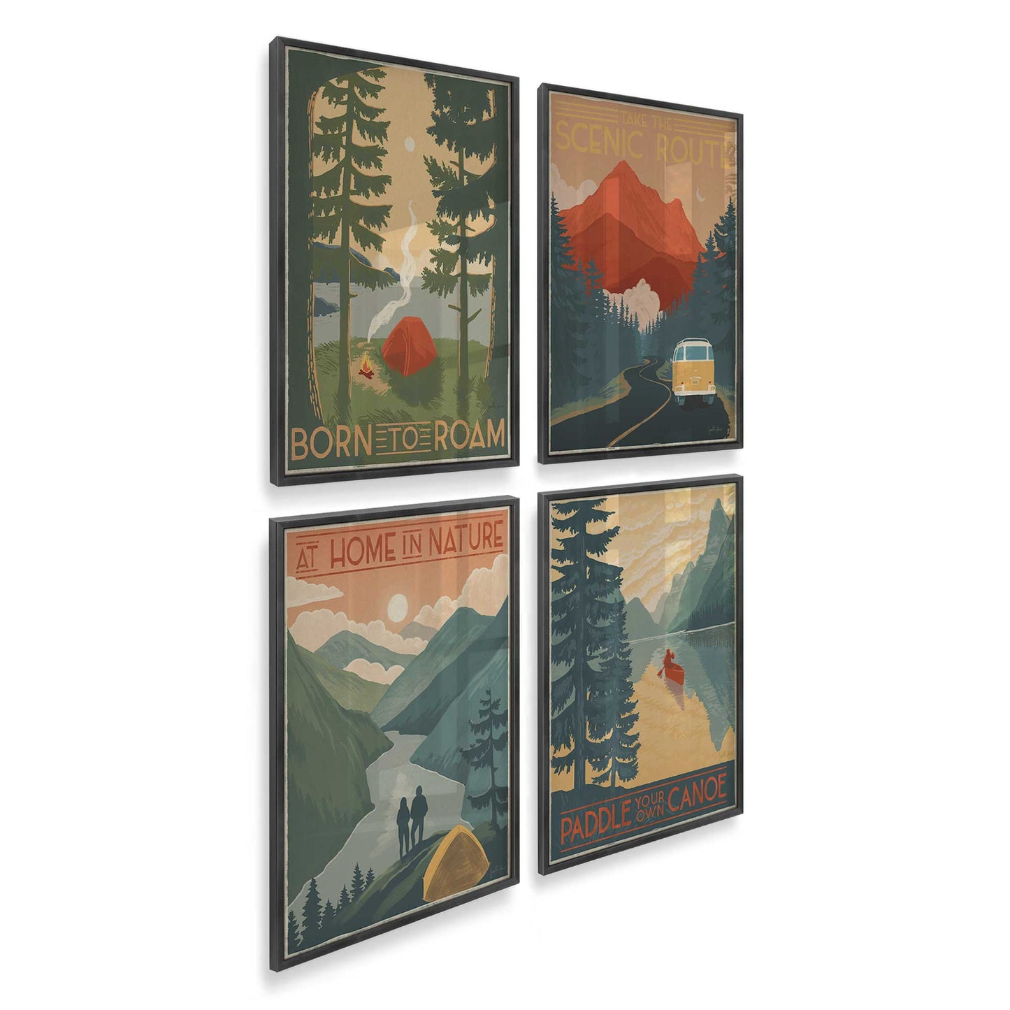 [Color:Weathered Zinc], Picture of art in a Weathered Zinc frame at an angle