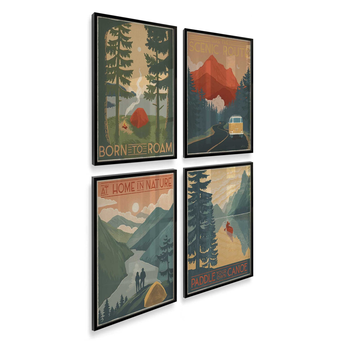 [Color:Satin Black], Picture of art in a Satin Black frame at an angle