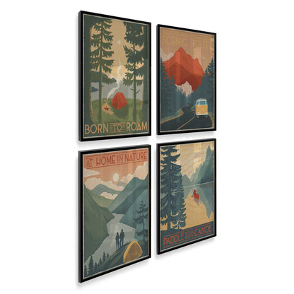 [Color:Satin Black], Picture of art in a Satin Black frame at an angle