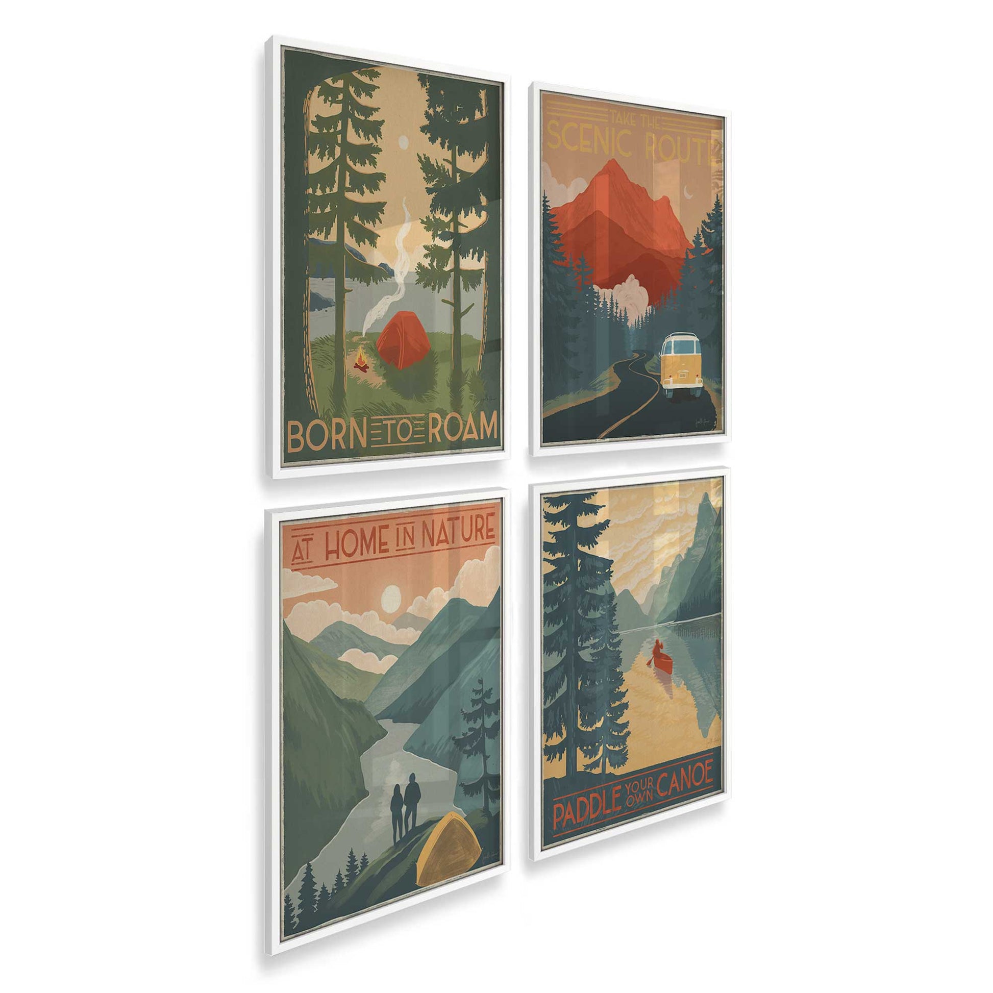 [Color:Opaque White], Picture of art in a Opaque White frame at an angle