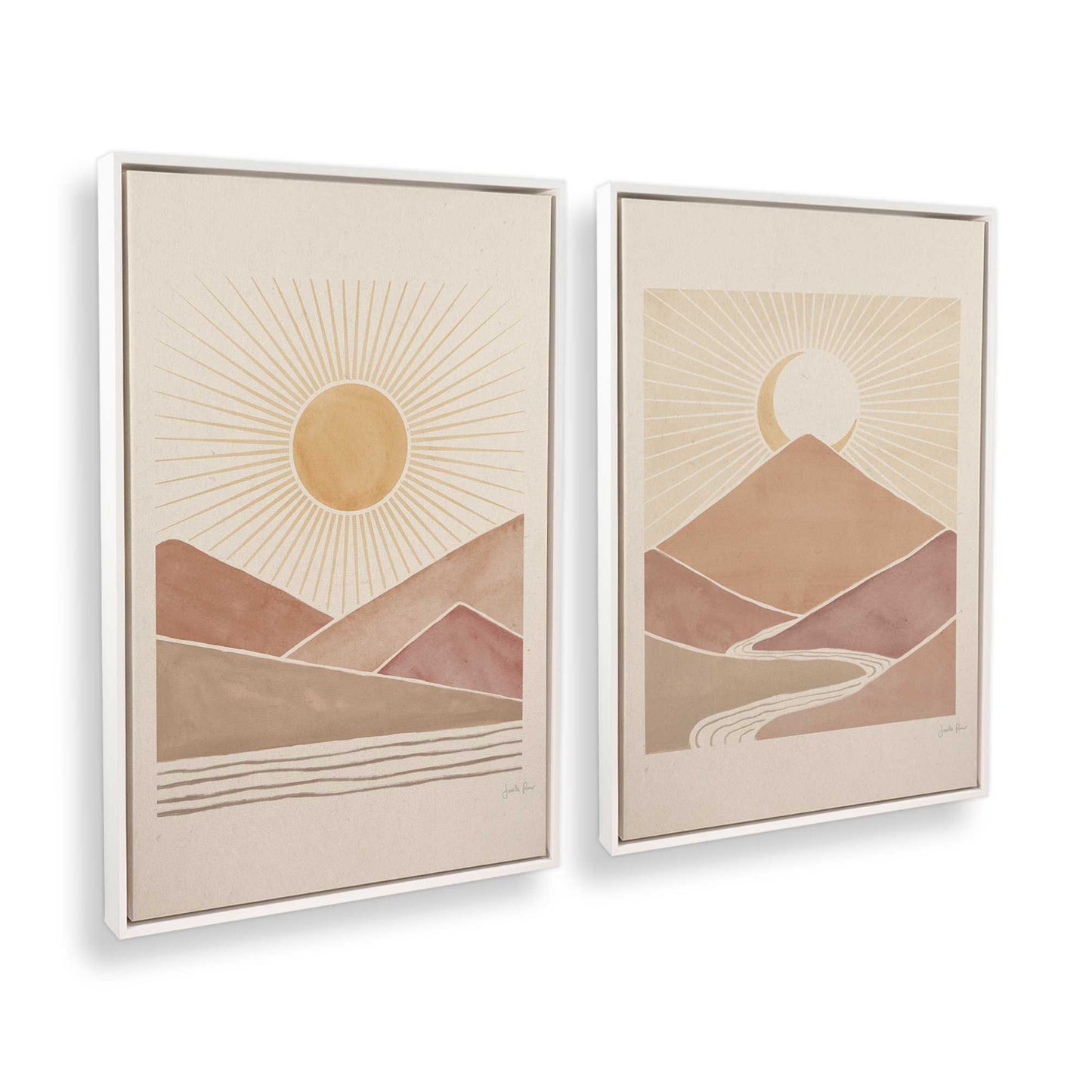 [Color:Opaque White], Picture of art in a White frame at an angle