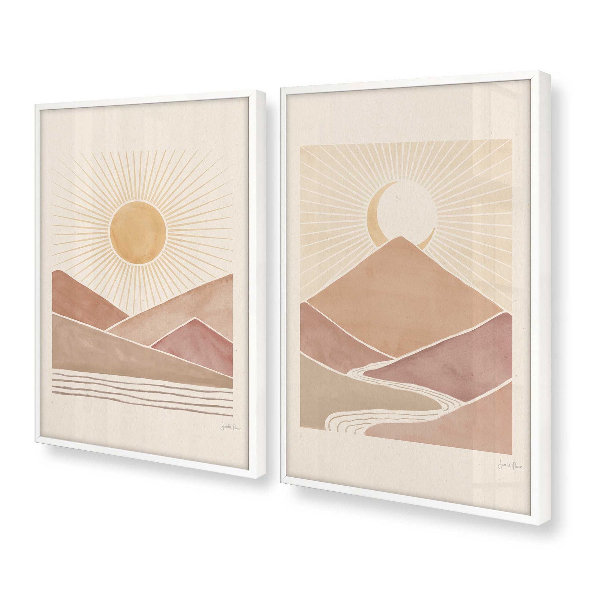 [Color:Opaque White], Picture of art in a Opaque White frame at an angle