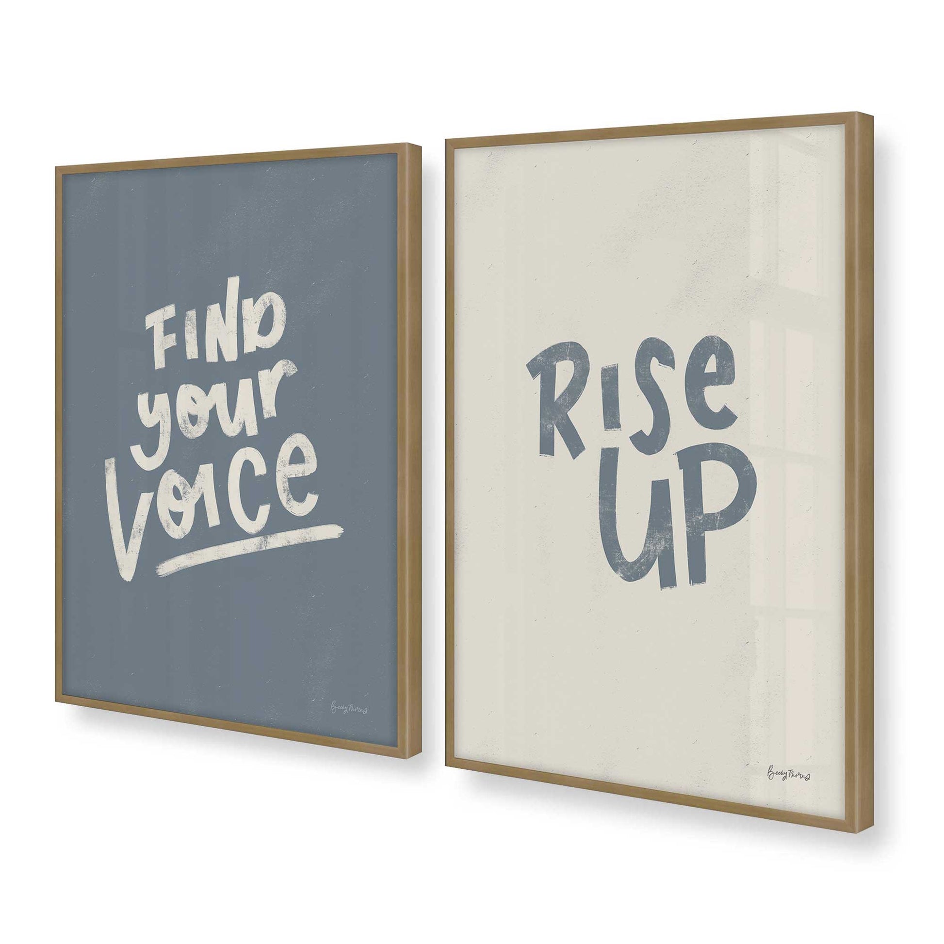 [Color:Brushed Gold], Picture of art in a Brushed Gold frame at an angle