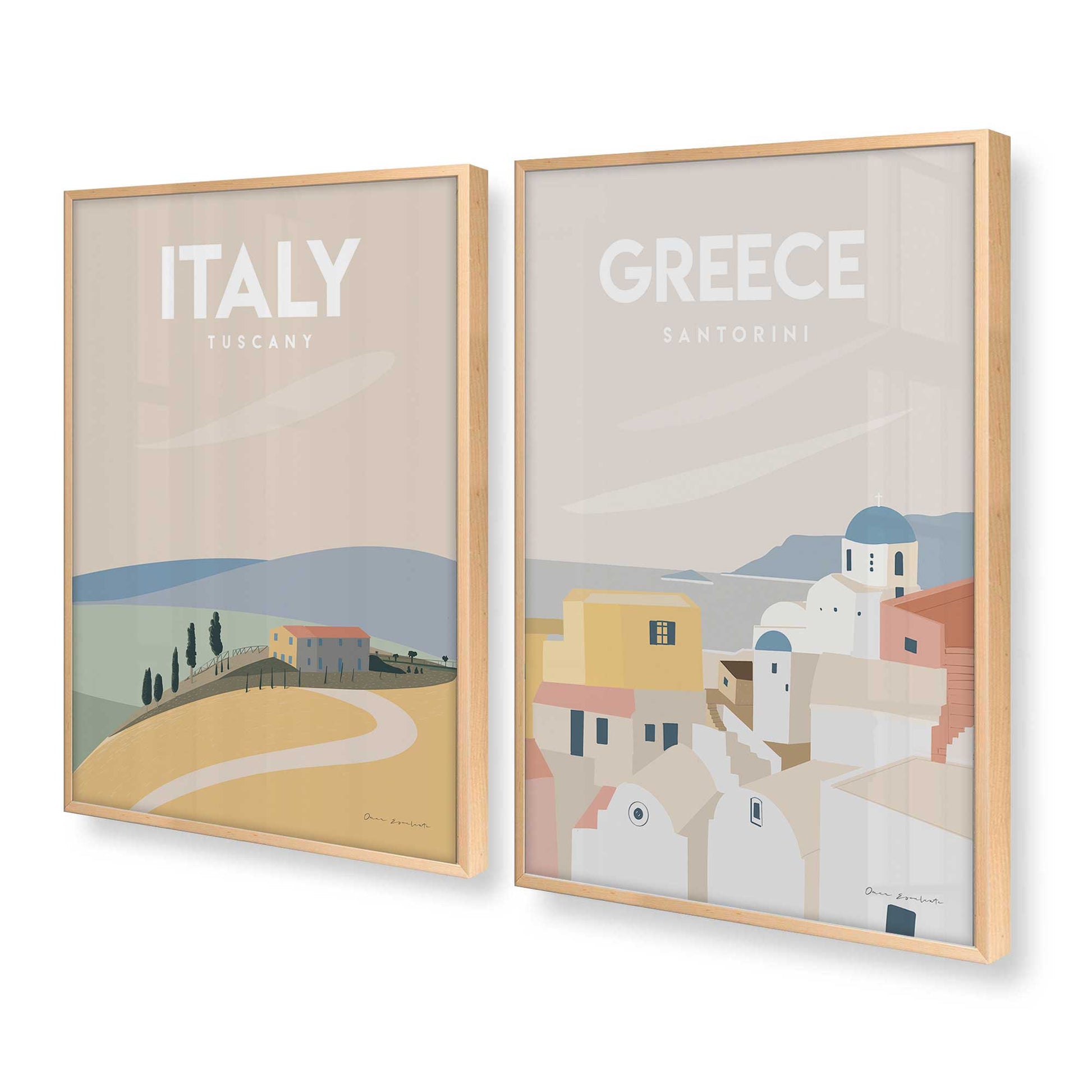 [Color:Raw Maple], Picture of art in a Raw Maple frame at an angle